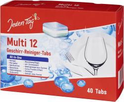 Jeden Tag Geschirr-Reiniger Tabs All in One Multi 12