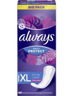 Always Daily Protect Extra Long fresh scent Slipeinlagen