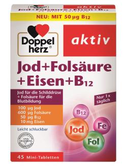 Doppelherz aktiv Jod + Folsäure + Eisen + B12 - 45 Mini Tabletten