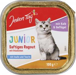 Jeden Tag Junior saftiges Ragout mit Stückchen Kalb & Geflügel