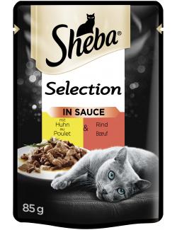 Sheba Selection in Sauce mit Huhn & Rind