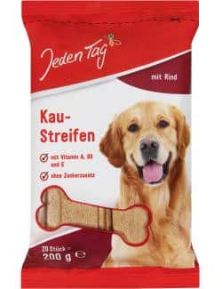 Jeden Tag Hund Kaustreifen Rind