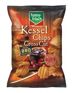 Funny-frisch Kessel Chips Cross Cut Spicy BBQ Sauce Style