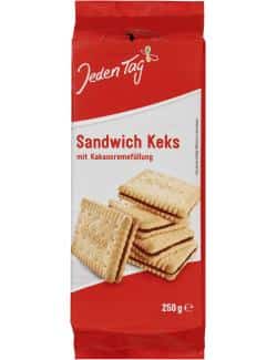 Jeden Tag Sandwich Keks mit Kakaocremefüllung