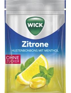 Wick Hustenbonbons Zitrone & Menthol ohne Zucker