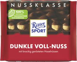 Ritter Sport Nussklasse Dunkle Voll-Nuss