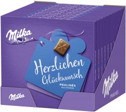 Milka Herzlichen Glückwunsch Pralinés Milchcréme