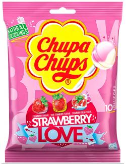 Chupa Chups Lutscher Strawberry Love 10er