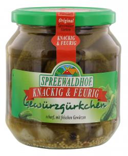 Spreewaldhof Knackig & Feurig Gewürzgürkchen scharf