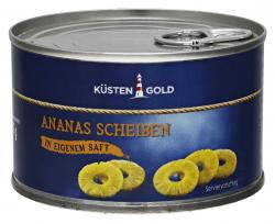 Küstengold Ananas Scheiben in eigenem Saft