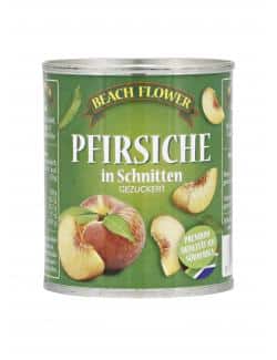 Beach Flower Pfirsiche in Schnitten