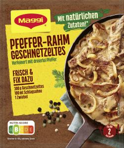 Maggi Fix für Pfeffer-Rahm Geschnetzeltes