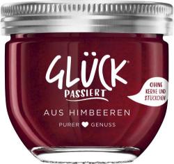 Glück passiert aus Himbeeren