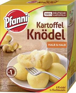 Pfanni Kartoffelknödel in Kochbeuteln halb & halb