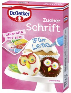 Dr. Oetker Zuckerschrift