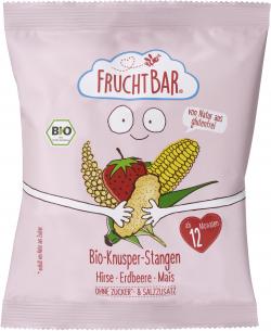 FruchtBar Bio-Knusper-Stangen Hirse-Erdbeere-Mais