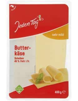 Jeden Tag Butterkäse in Scheiben