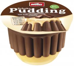 Müller Schoko Pudding mit Vanillasoße