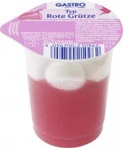 Campina Rote Grütze mit Sahnetopping