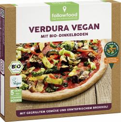 Followfood Pizza Verdura Vegan mit Bio-Dinkelboden