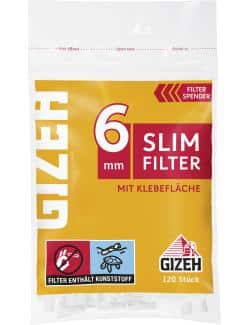 Gizeh Slim Filter 6mm mit Klebefläche