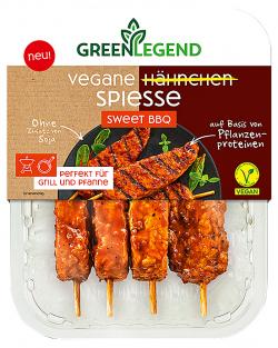 Green Legend Vegane Spieße Sweet BBQ