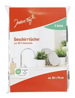 Jeden Tag Geschirrtucher 3er Packung