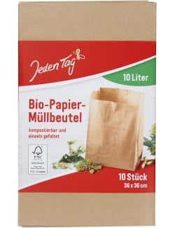 Jeden Tag Bio-Papier-Müllbeutel 10 Liter