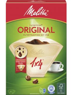 Melitta Filtertüten Naturbraun 1x4 - 80 Stück