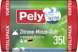 Pely Zugband-Müllbeutel 35 Liter Zitrone-Minze