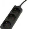 Unitec Tischsteckdose 3fach schwarz