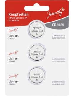 Jeden Tag Knopfzellen Lithium-Batterien CR2025