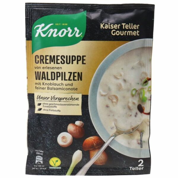 Knorr 2 x Cremesuppe von erlesenen Waldpilzen