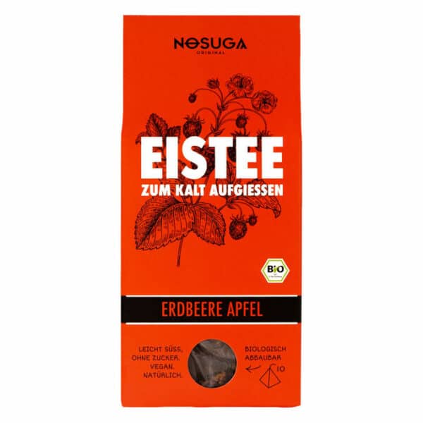 NOSUGA BIO Coldbrew Eistee Erdbeere-Apfel